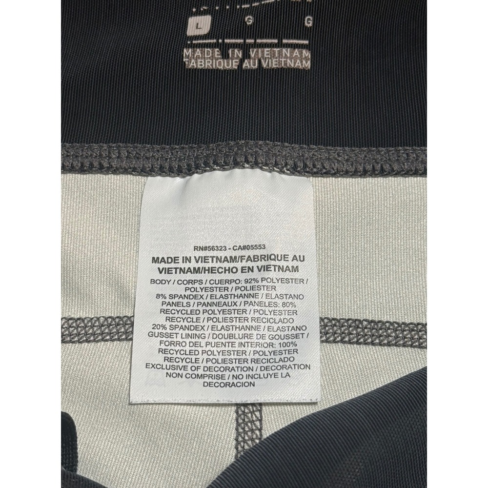 Nike Dri-FIT Leggings Womens Large Grey Digital Print Crop Tights Mesh Preloved - Picture 8 of 12